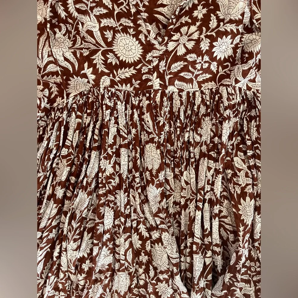 Daughters of India Kyra Balloon Sleeve Gauze Mini Dress Size Small - Picture 5 of 6